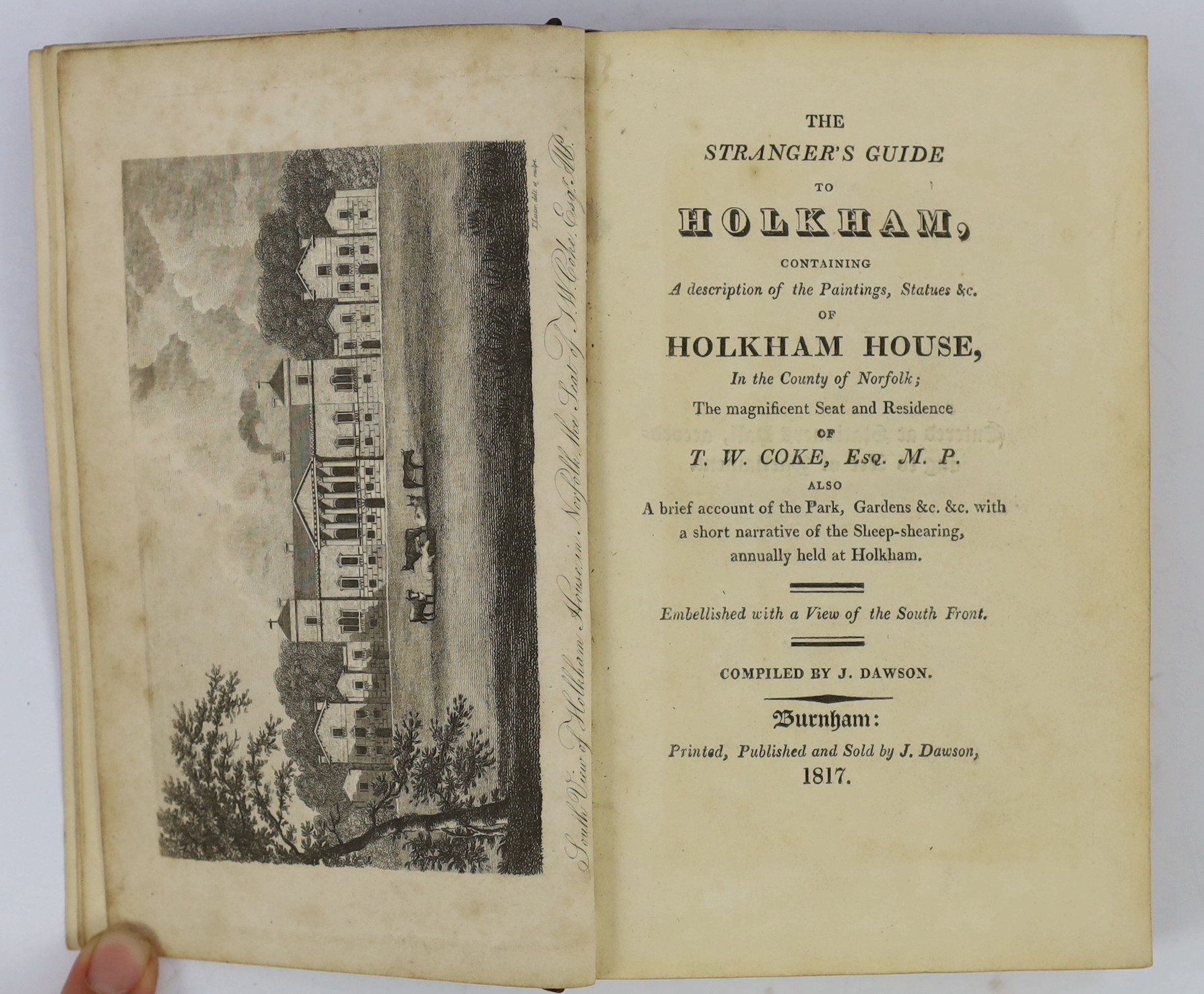 NORFOLK: Excursions in the County of Norfolk....forming a complete guide for the traveller and tourist. 2 vols. pictorial engraved and printed titles, folded map, folded plan and 96 plates; contemp. half morocco and marb